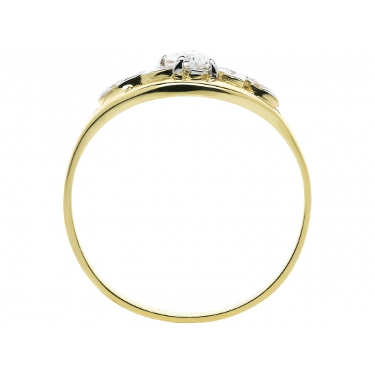 Złoty pierścionek z cyrkoniami 333 klasyczny