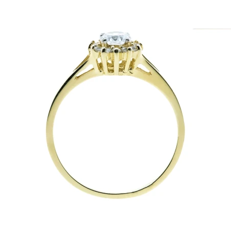 Elegancki Złoty pierścionek Kwiatek