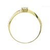 Złoty pierścionek PRZEPLATANY piękna cyrkonia