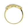 Złoty pierścionek nieskończoność z cyrkonii