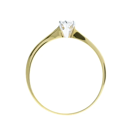 Delikatny pierścionek zaręczynowy klasyczny cyrkonia