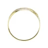 Złoty pierścionek z cyrkoniami 333 szeroka fala