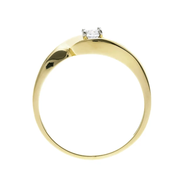 Ring aus Zirkonia Gold