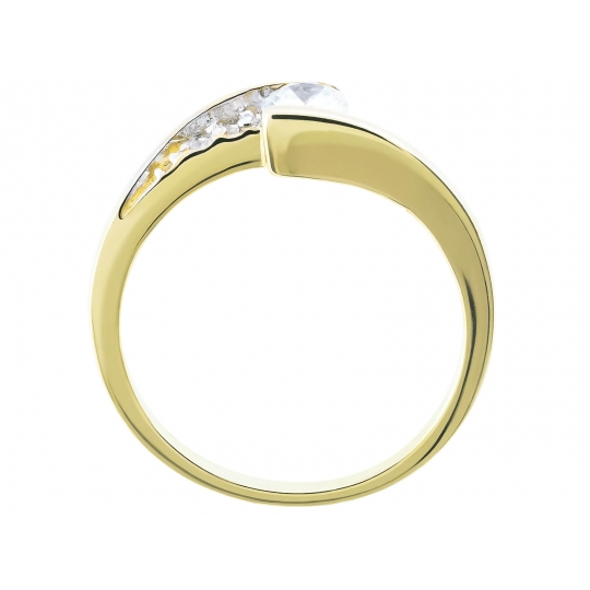 Asymetryczny złoty pierścionek