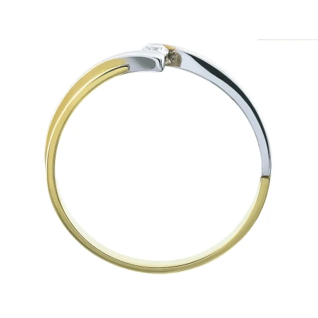 Pierścionek minimalistyczny złoty cyrkonia