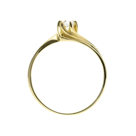 Zaręczynowy pierścionek złoty 333 z białym kamieniem