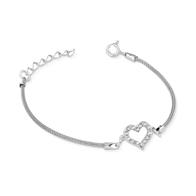 Silbernes Armband mit Herz