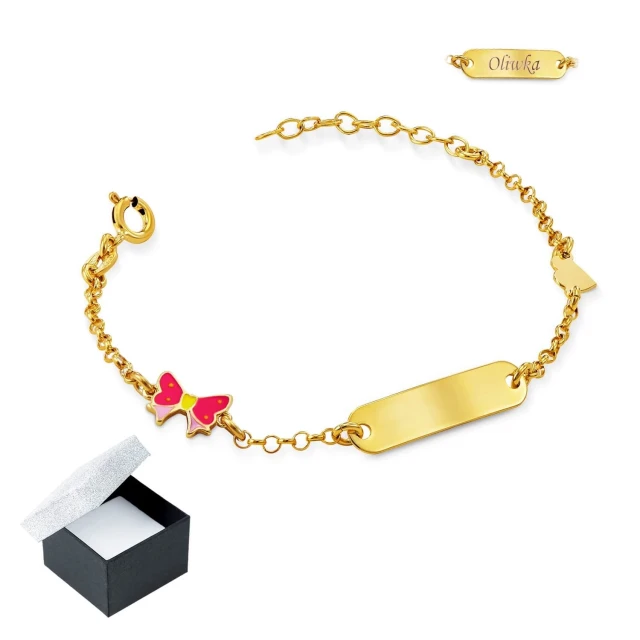 Silbernes Mädchenarmband mit Schleife