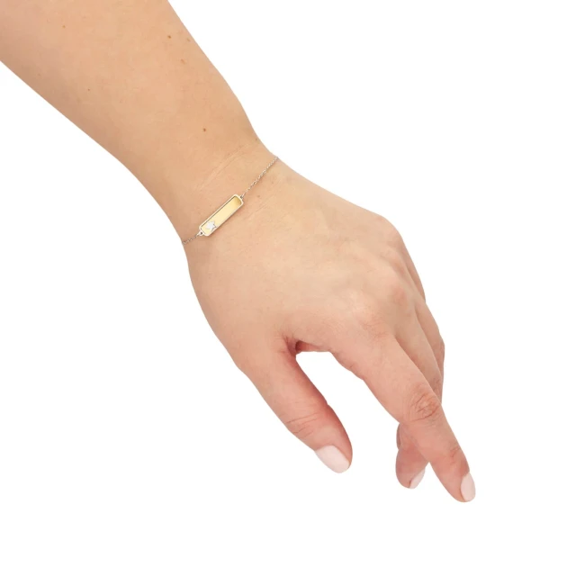 Silber vergoldetes Armband mit Sterngravur