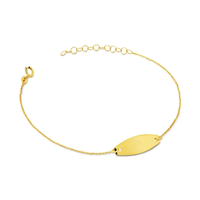 Goldenes Armband mit Plakette