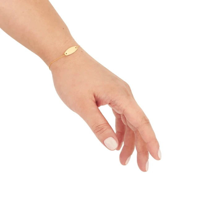 Goldenes Armband mit Plakette