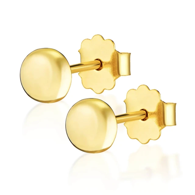 Goldene 3D Ohrringe halbieren Kleinigkeiten