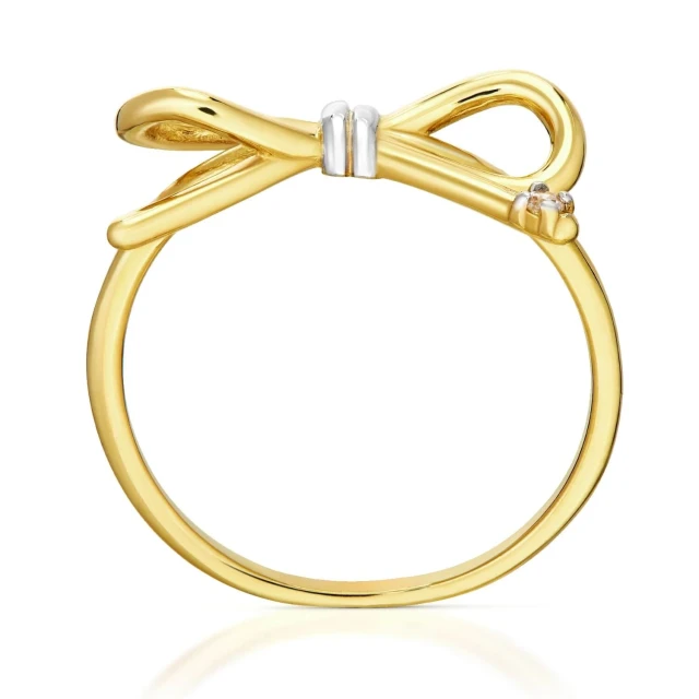 Gold Coquette Ring mit Schleife