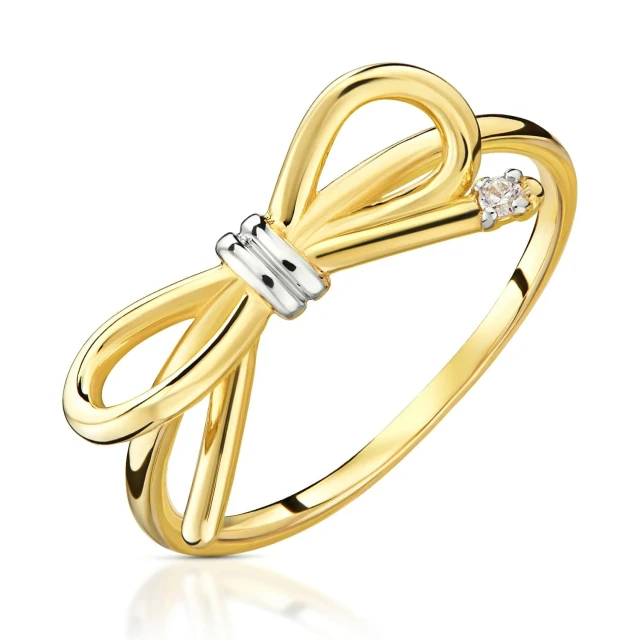 Gold Coquette Ring mit Schleife