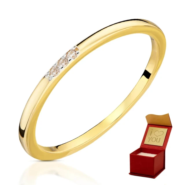 Goldener Ring Delicate Circle 585