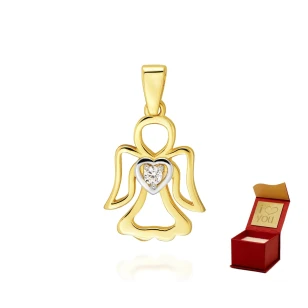 ANIOŁEK Złota zawieszka + Łańcuszek ANIOŁEK Złota zawieszka + Łańcuszek