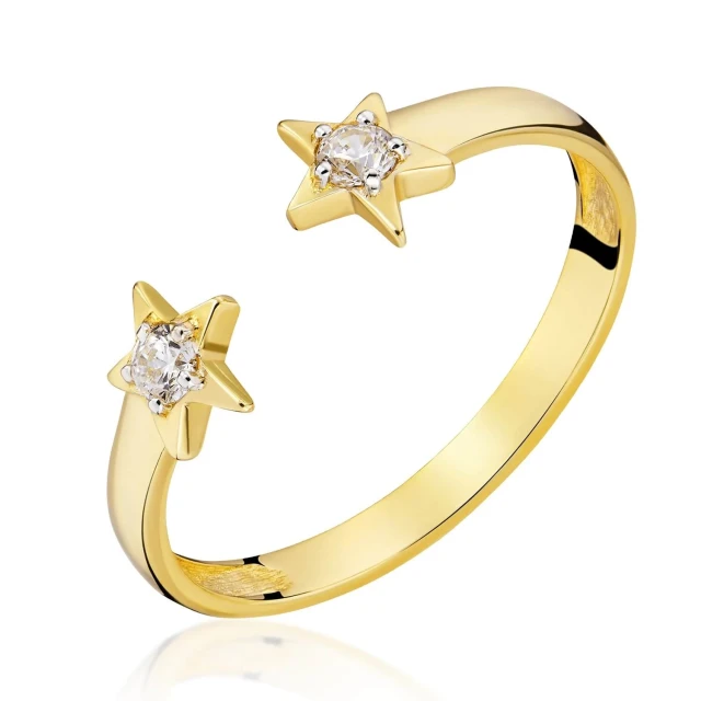 Goldener Ring Sterne 585