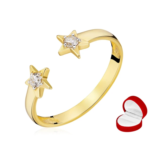 Goldener Ring Sterne 585