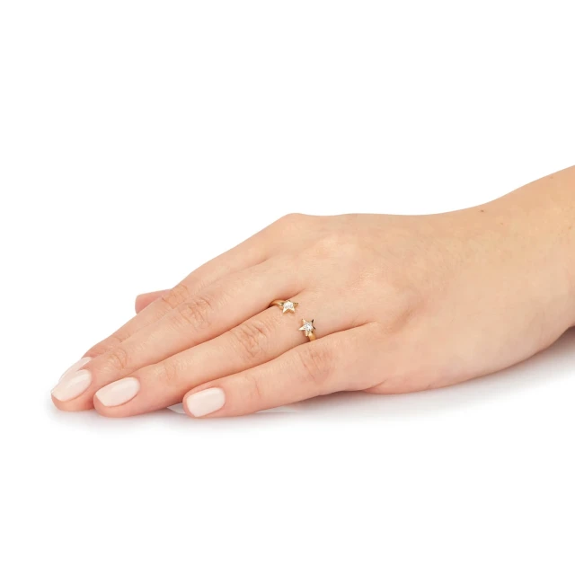 Goldener Ring Sterne 585
