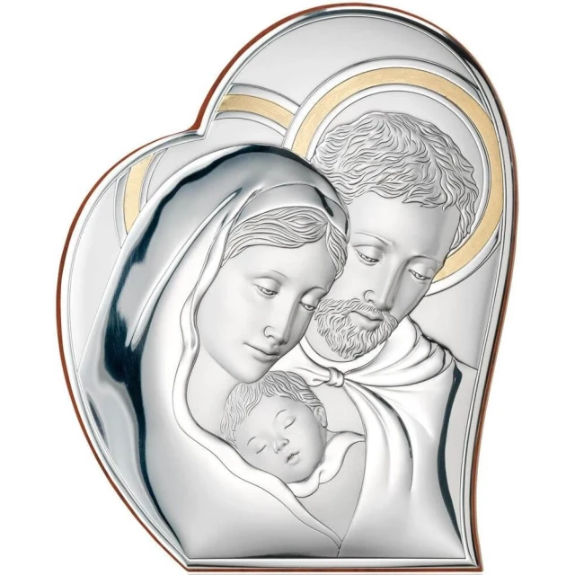 Bild der Heiligen Familie vergoldet