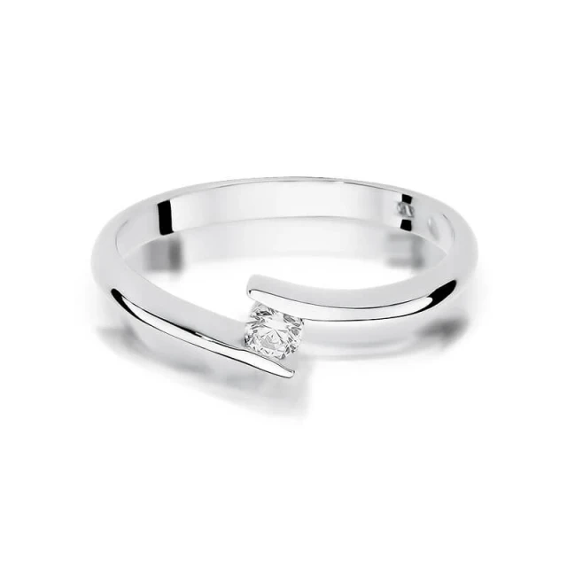 Gold Diamant Ring WeißGold EW-371 0.09ct