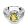 Złoty pierścionek z diamentem Białe złoto EW-307 cytryn