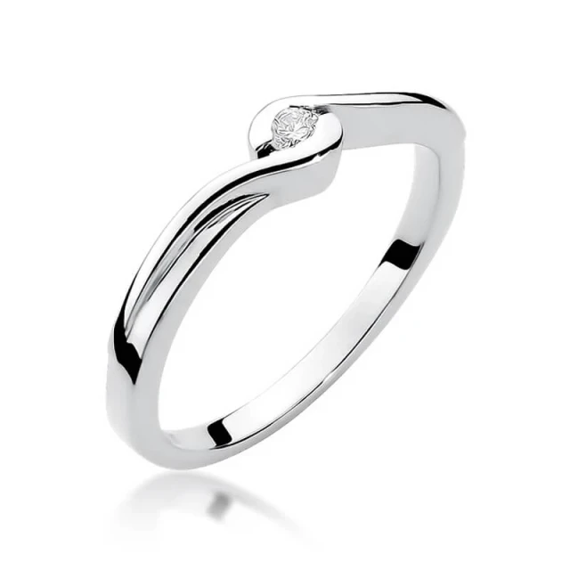 Gold Diamant Ring WeißGold EW-27 0.05ct