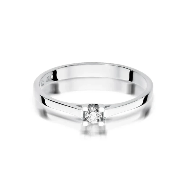 Gold Diamant Ring WeißGold EW-407 0.09ct