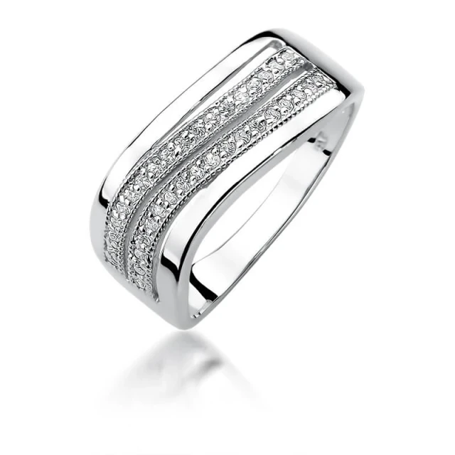 Gold Diamant Ring WeißGold EW-416 0.18ct