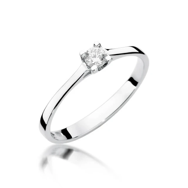 Gold Diamant Ring WeißGold EW-336 0.15ct
