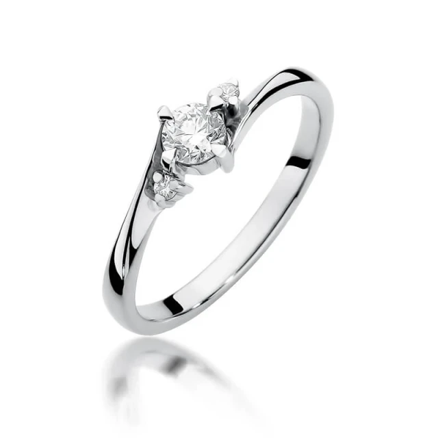 Gold Diamant Ring WeißGold EW-346b 0.28ct