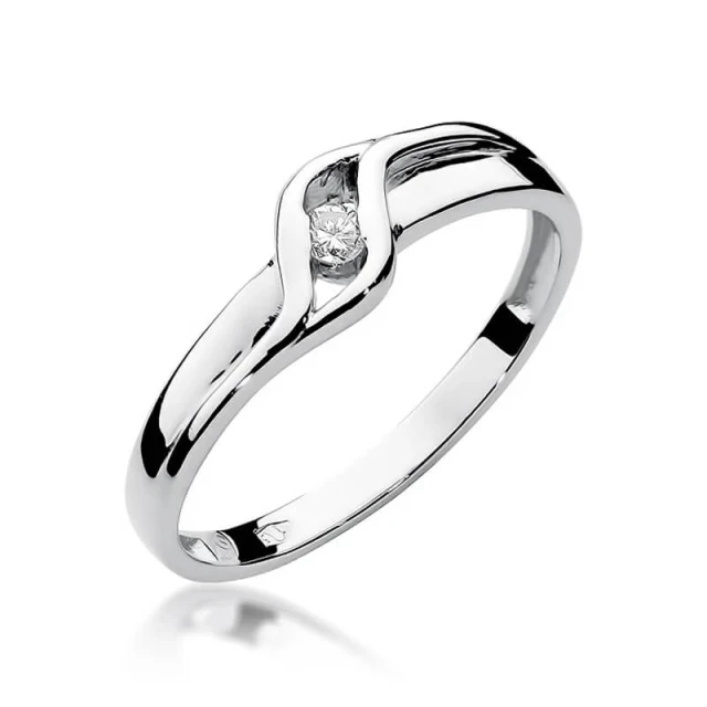 Gold Diamant Ring WeißGold EW-178 0.04ct
