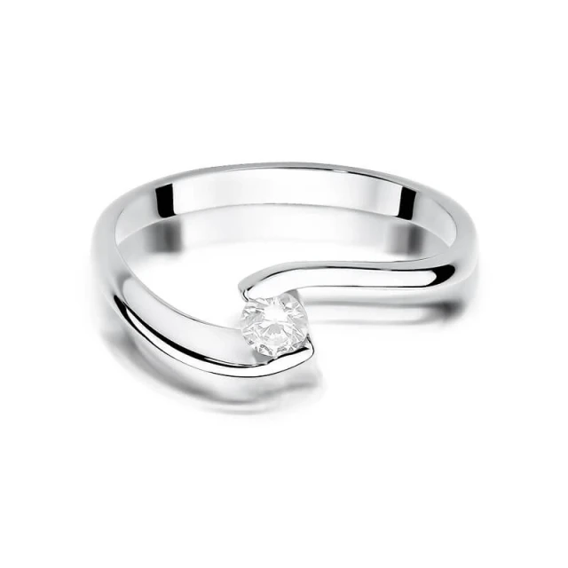 Gold Diamant Ring WeißGold EW-366 0.15ct
