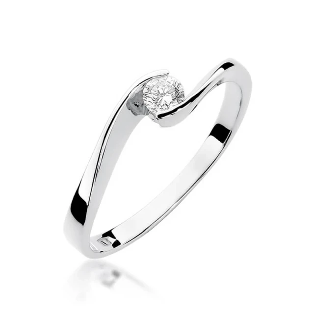 Gold Diamant Ring WeißGold EW-160 0.13ct