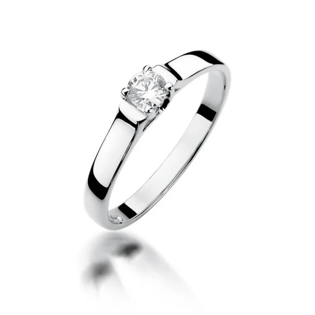 Gold Diamant Ring WeißGold EW-381 0.18ct