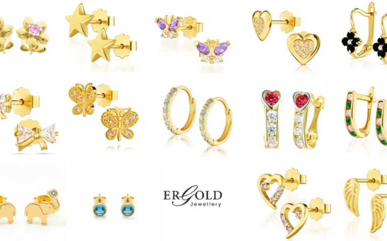 złote kolczyki dziecięce