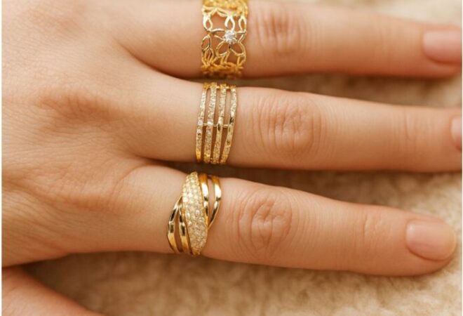 Szeroki pierścionek ze złota 333 – jak dobrać rozmiar, żeby nie uciskał palca?