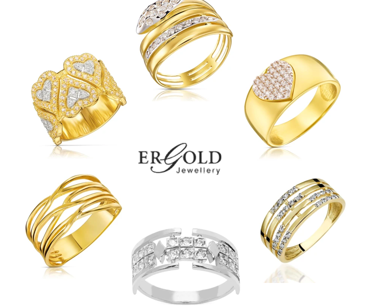 szeroki złoty pierścionek 333