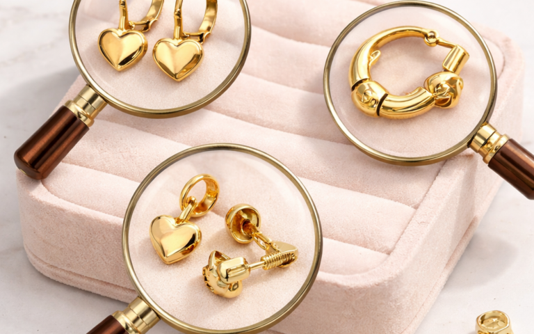 zapięcia złotych kolczyków